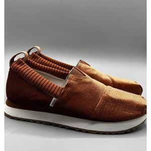 TOMS Alpargata Resident 2.0 Corduroy Maple Brown Sneaker Comfort Size 9.5 NWOB